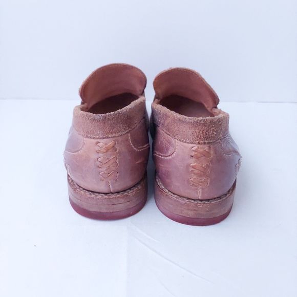 Bed Stu Reina Tan Rustic Cobbler Brown Leather Loafers Women's Sz 7 - Picture 4 of 16